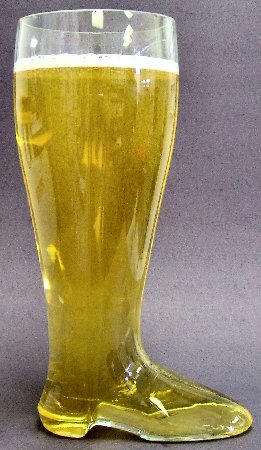 Extra Large Two Liter German Glass Beer Boot